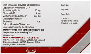 Dapavel GM 10/2/500 Tablet 10